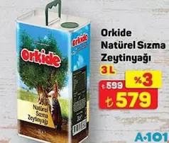 ORKİDE NATÜREL SIZMA ZEYTİNYAĞI 3 L fiyat ve kampanya bilgisi
